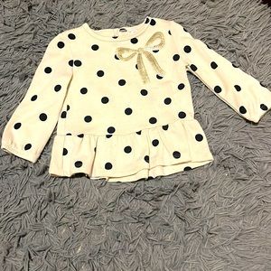 Polka Dot Dressy Peplum Top